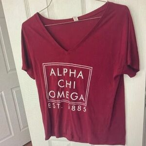 Bella Canvas Maroon V-Neck Women's Tee